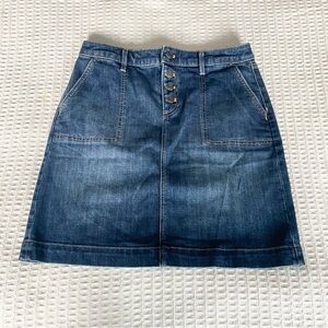 Talbots Denim Button-Front Skirt size 6